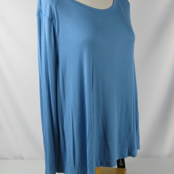 INC Blue Ribbed Knit Top L/S Choose Plus Sz 1X - Picture 6 of 6